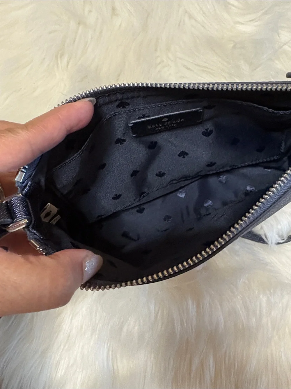 kate spade New York Lola Glitter Navy Dusk Crossbody Bag